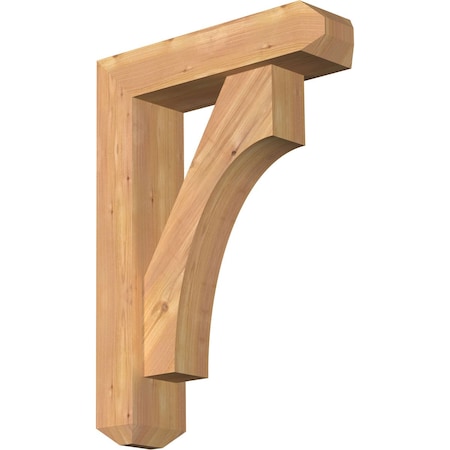 Ekena Millwork Westlake Craftsman Smooth Bracket w/ Offset Brace, Western Red Cedar, 5 1/2"W x 20"D x 28"H BKT0604X20X28WTL04SWR